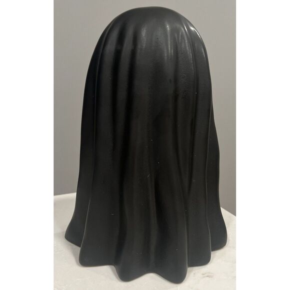 GOBLIN & GHOUL Ceramic Matte Black Ghost 8.5in Halloween Decor NWT - Picture 5 of 10